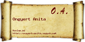 Ongyert Anita névjegykártya